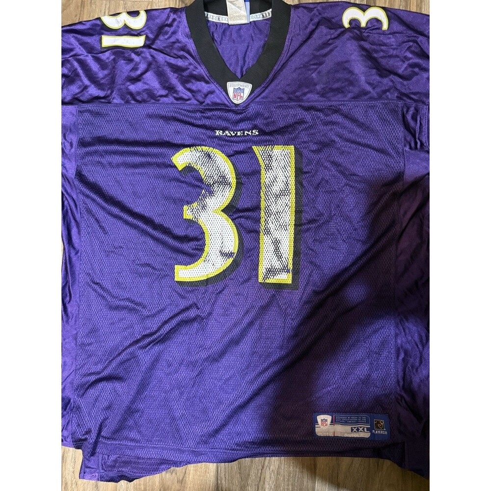Vintage Jamal Lewis Baltimore Ravens Reebok Jersey Mens Size 2x Purple White NEW